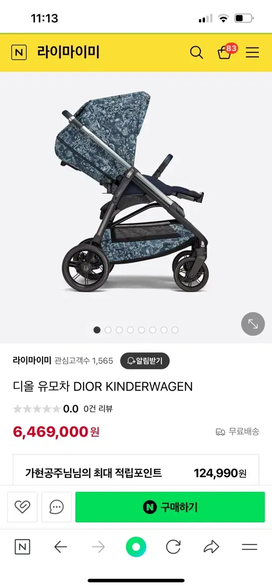 디올유모차 DIOR KINDERWAGEN