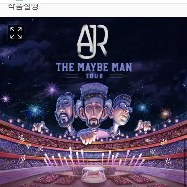 급처)AJR 콘서트 티켓 스탠딩B구역 300번대 2장