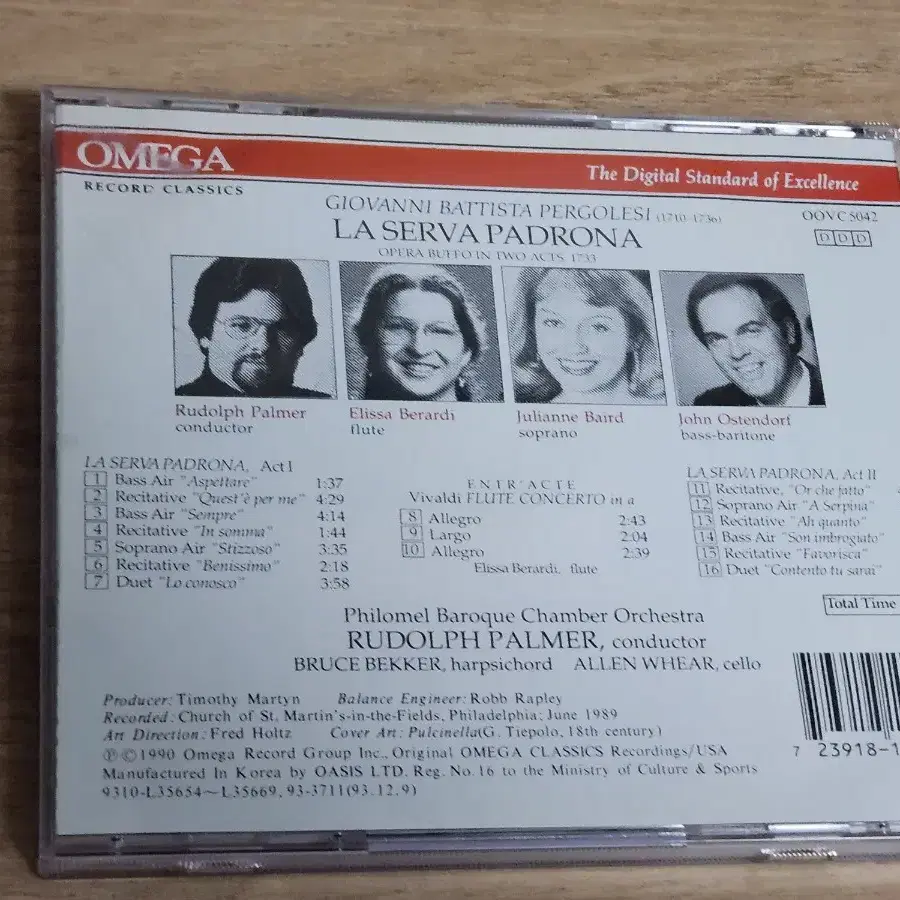 Pergolesi: La Serva Padrona - Palmer (CD