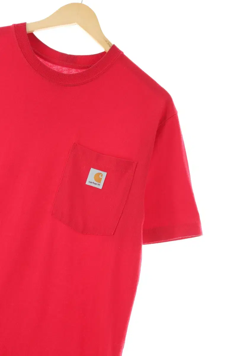 (S) Calhart Short Sleeve T-Shirt Red Cotton Amekazi Loose Fit-EA1F