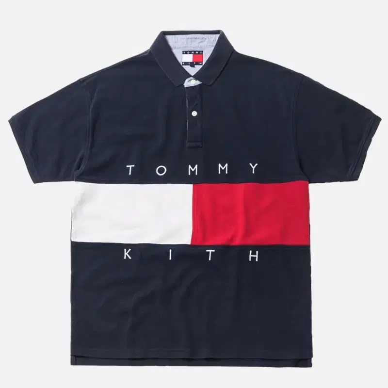 [L] 키스 타미 폴로 티셔츠 네이비 Kith x Tommy