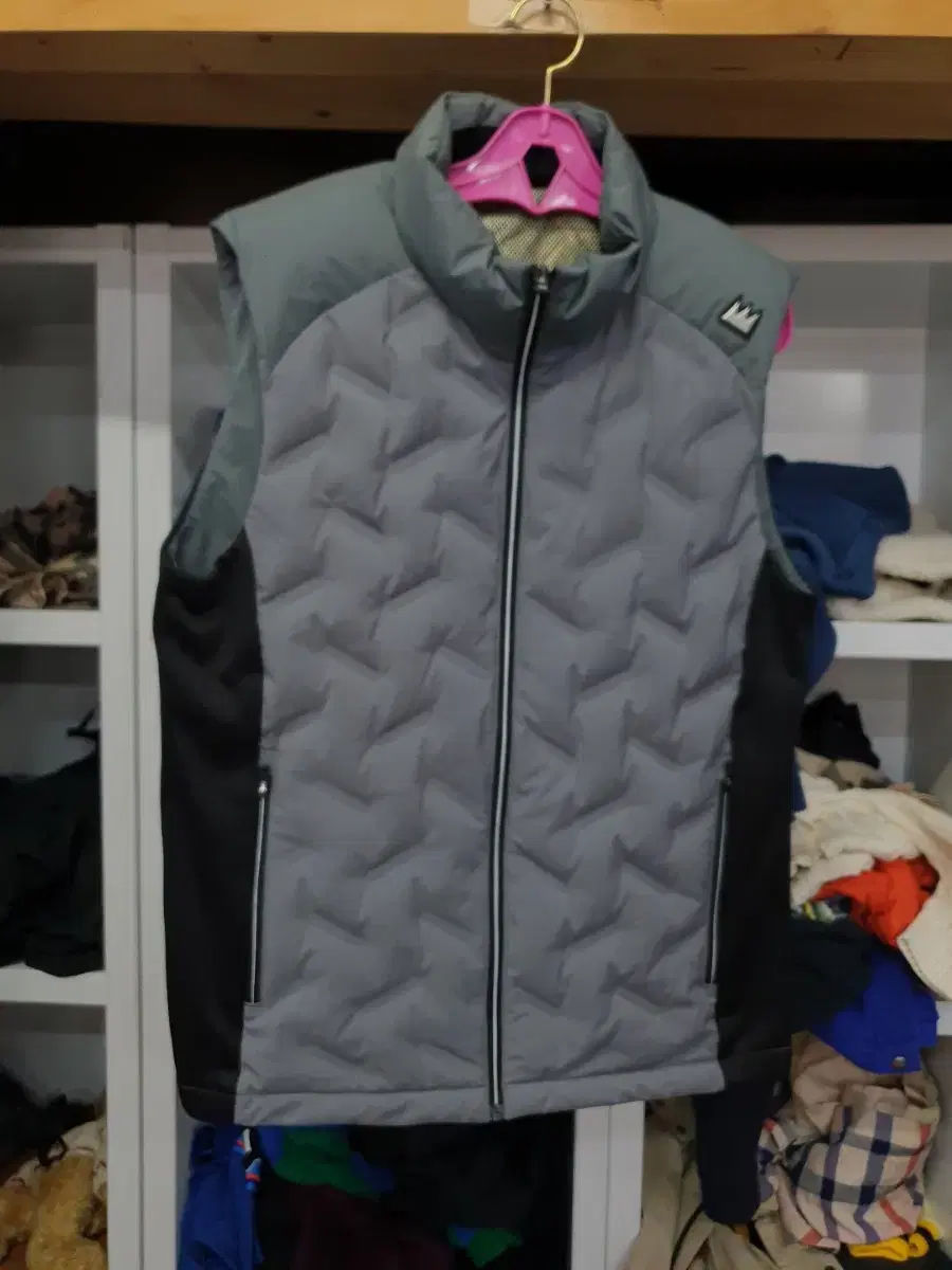 Rose Shellbasquiat Goose Down Padded Vest 95