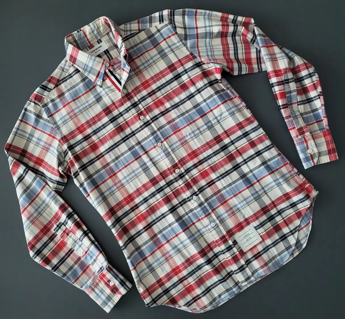 Thom Browne Three Stripe Check Shirt