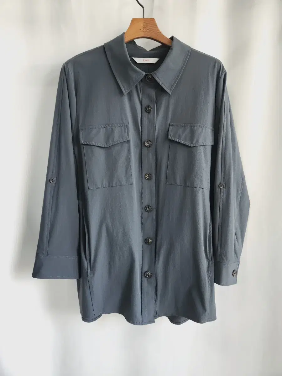 [Forest] Shirt type jacket outer dark gray 66 waist string