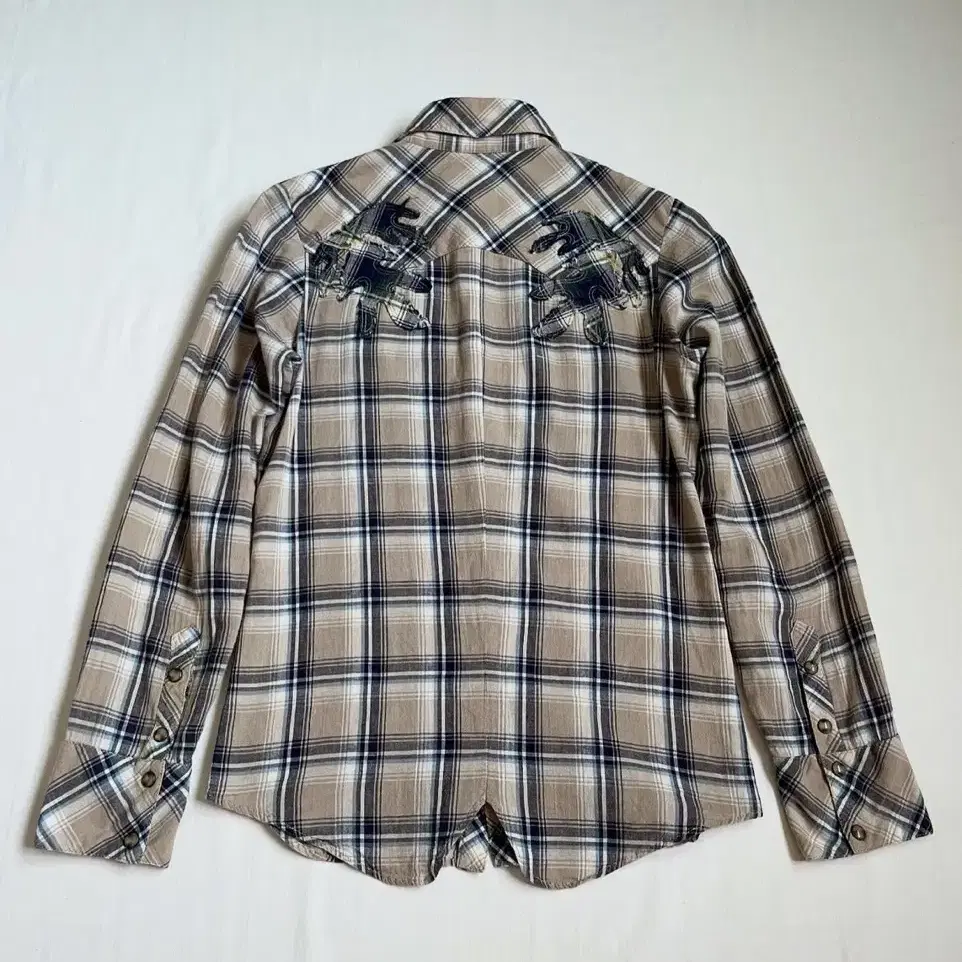 Obelisk Patch Embroidery Check Shirt