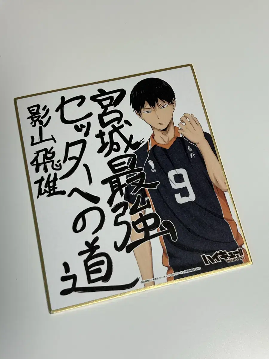 (2015 Classic) Haikyuu Kageyama Handwritten Colored Paper