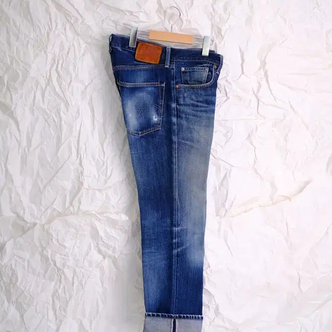 Levis 502 셀비지 워싱 데님