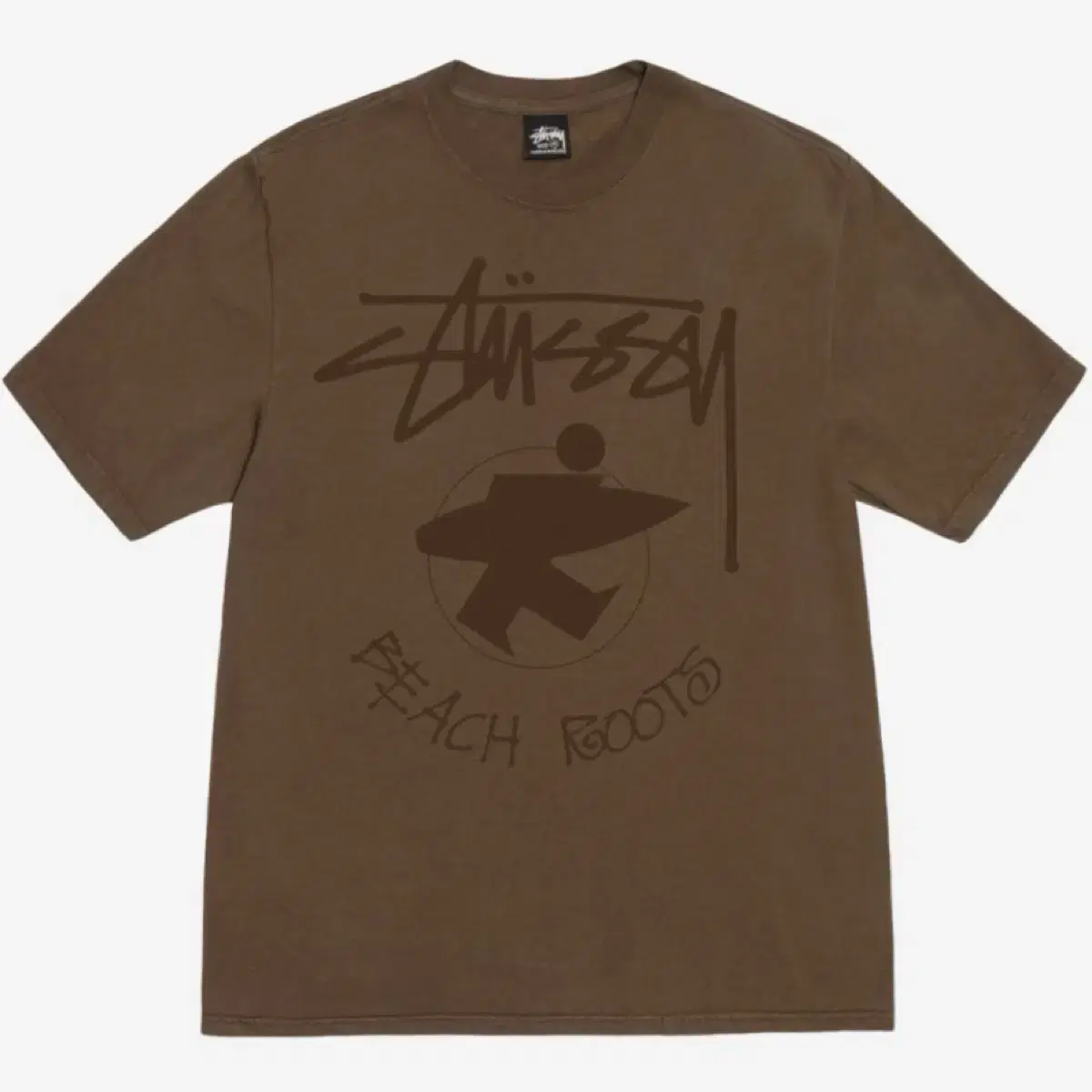 [XXL] Stussy Beach Lew Pigmented Short Sleeve T-Shirt Brown