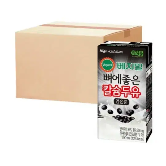 (무배)베지밀 뼈에좋은 칼슘 검은콩 두유 190ml 72팩