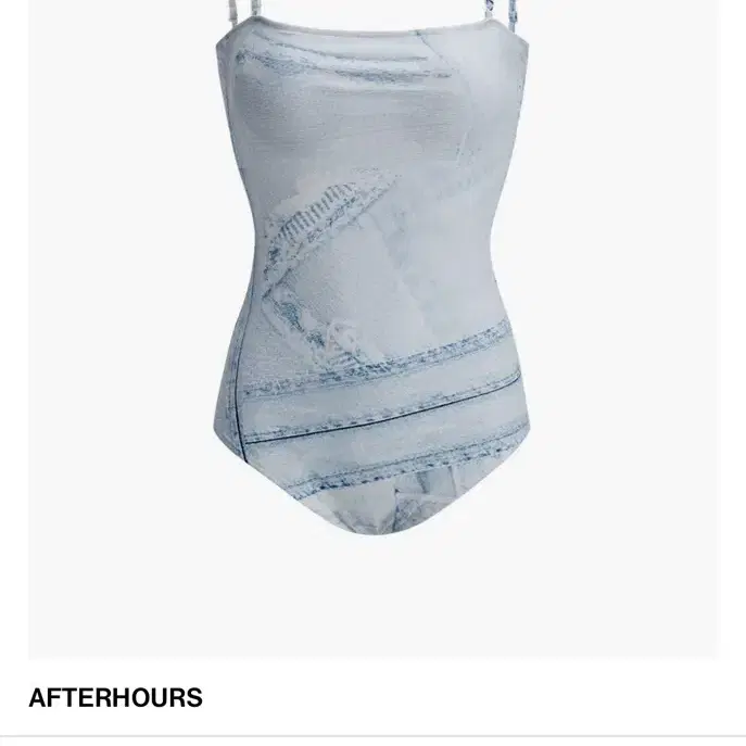 AFTERHOURS denim printed swimsuit