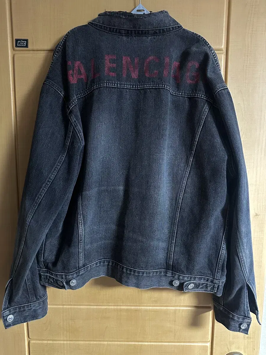 (48) Balenciaga Back Logo Jeans Jacket