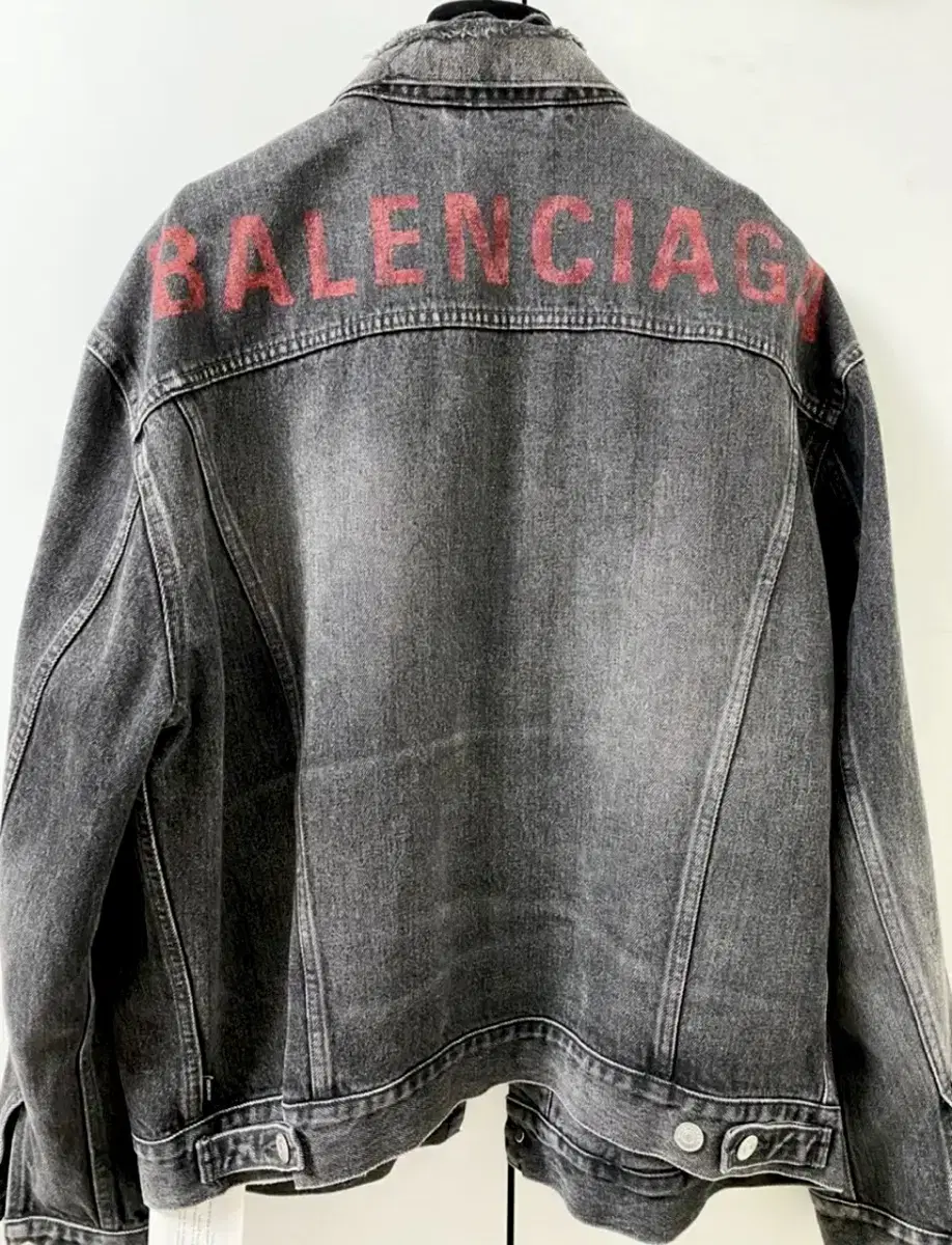 (48) Balenciaga Back Logo Jeans Jacket