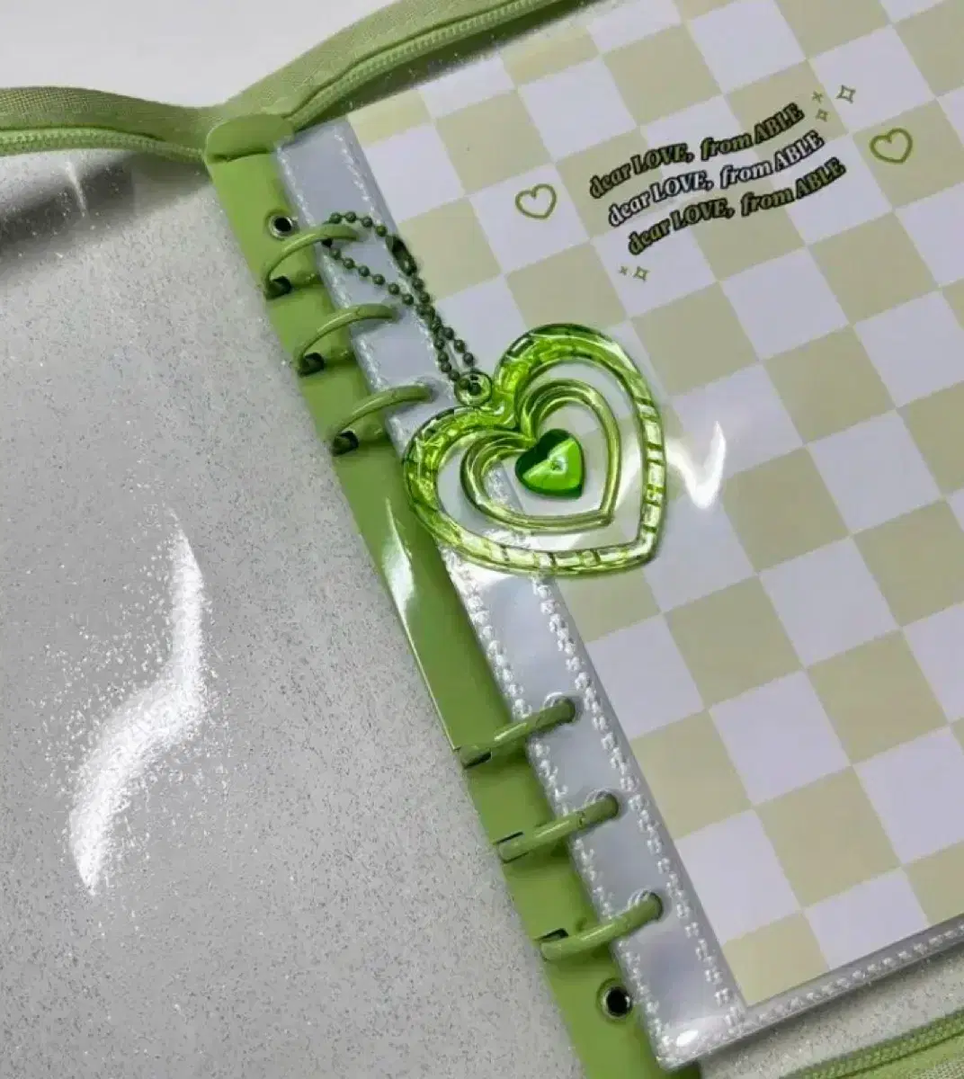 Fromable photocard binder Sold with green double-sided inner paper