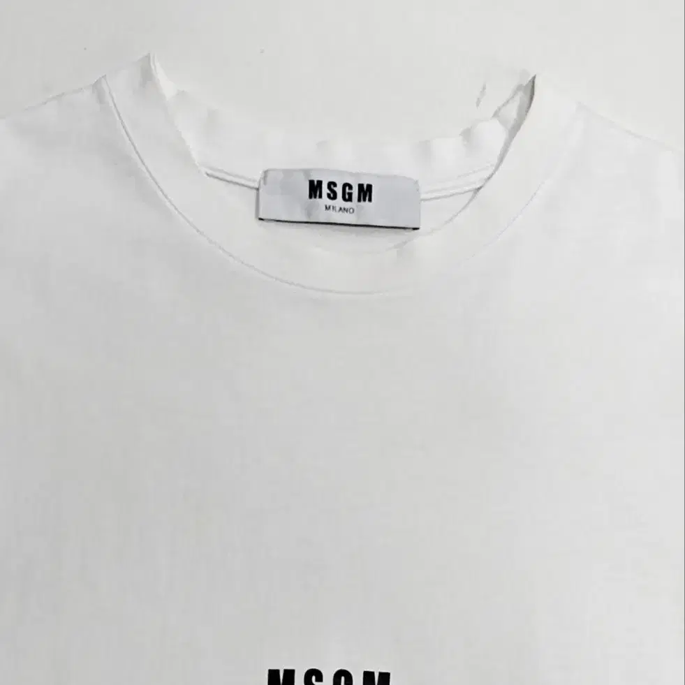 MSGM 마이크로 로고 반팔 티셔츠 / 여 82-92-160