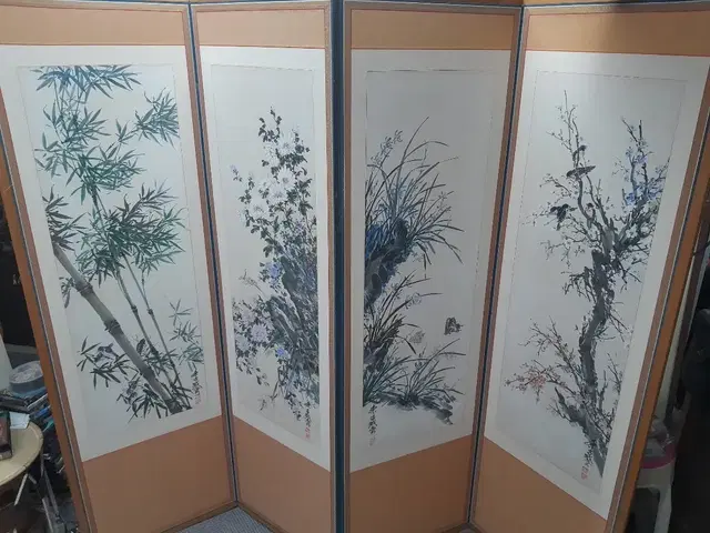 4폭 한국화45*157