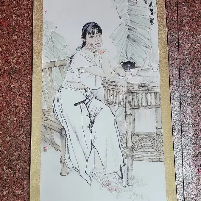 그림13 전사 족자 불화 탱화 중국그림 부처님 불상 산수화 탕카 불교