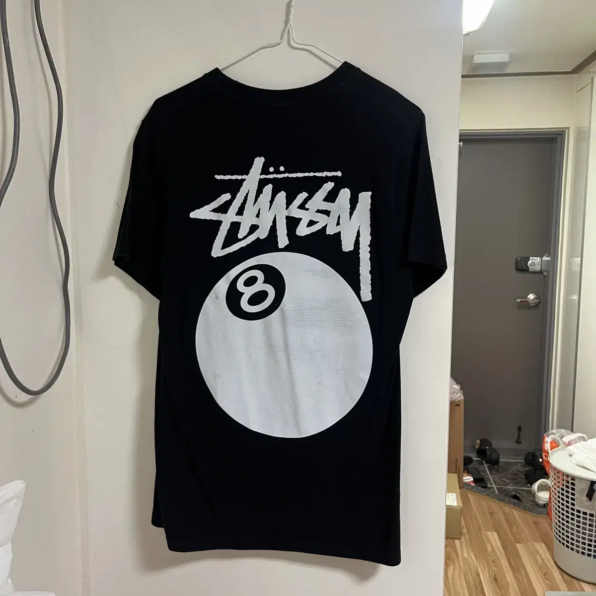 Stussy Black 8-Ball Short Sleeve M