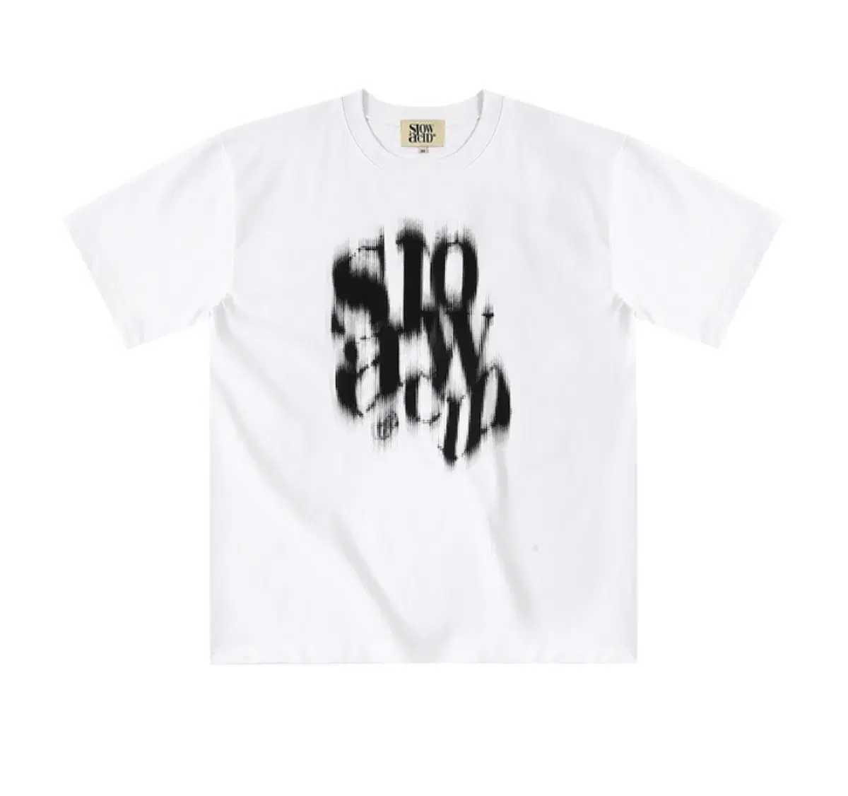 New product)) Slow Acid Blurry Logo Vahn Short Sleeve T-Shirt