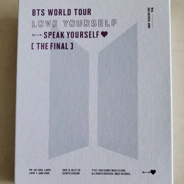 BTS Speak Yourself (The final) DVD 스피콘