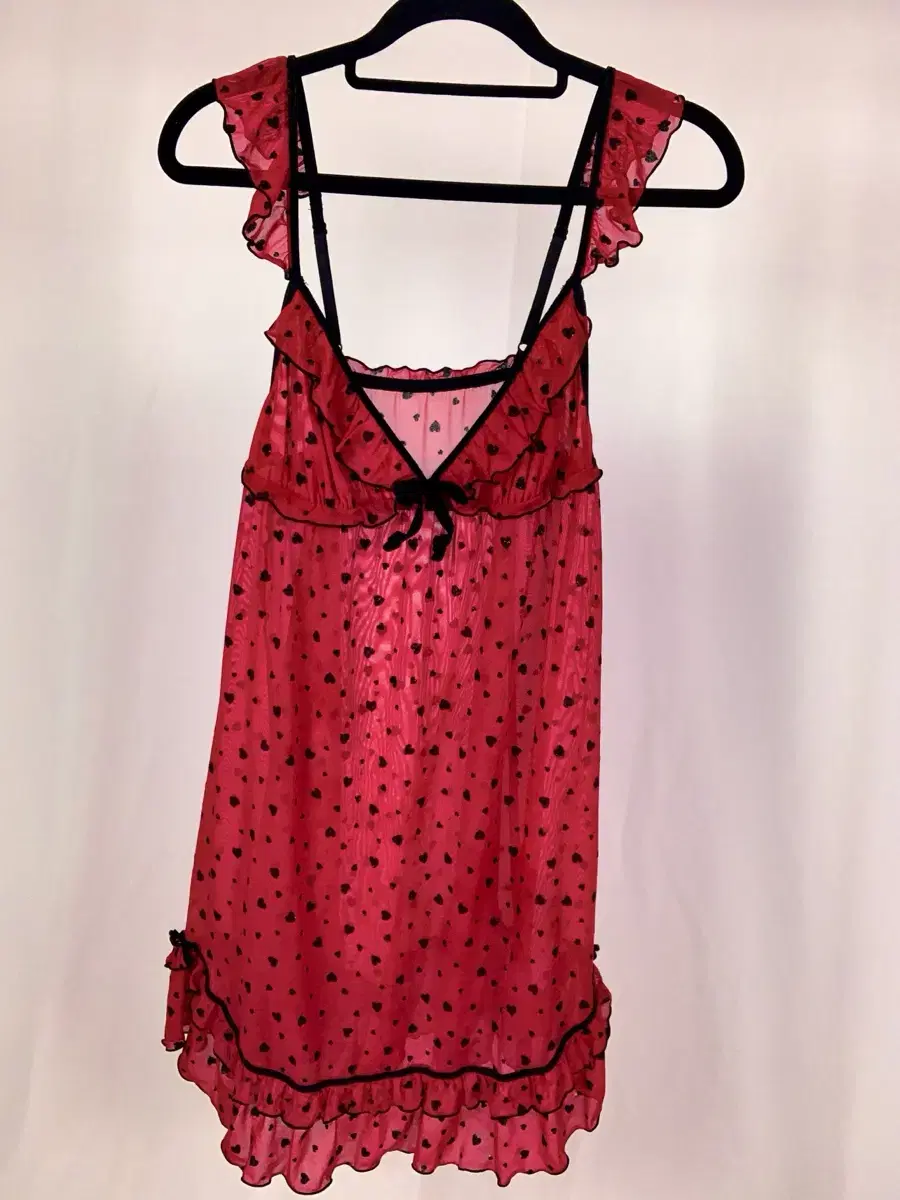 Lovely Gyaru Heart Magenta Slip Dress