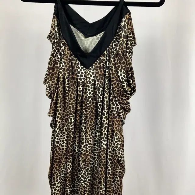 Wild Leopard Onee Gyaru Shirring Dress