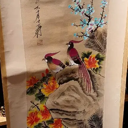 중국 대가 그림 족자