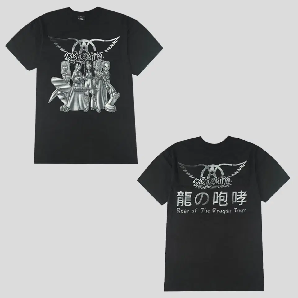 GIANT MERCHANDISING 90s 블랙 그레이 Aerosmith