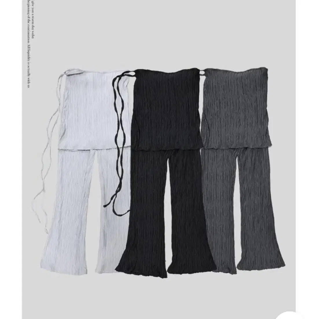 (1회착) 이은 링클 랩팬츠 wrinkle wrap pants 블랙