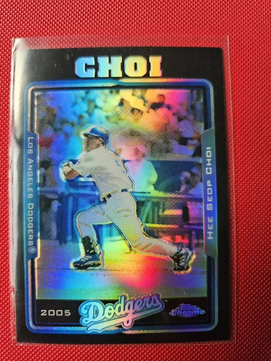 최희섭 topps chrome black refractor