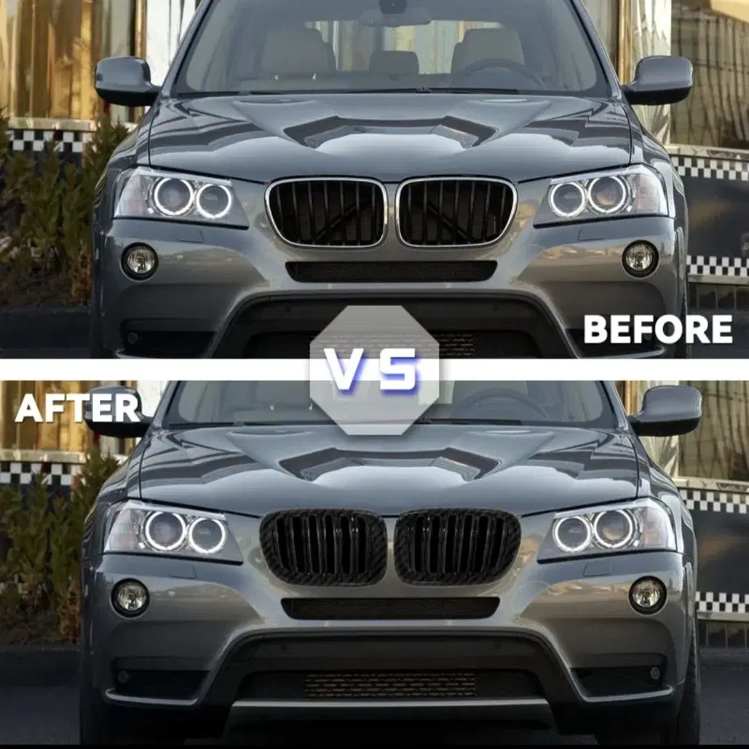 BMW X3 블랙 유광 키드니 그릴 새상품