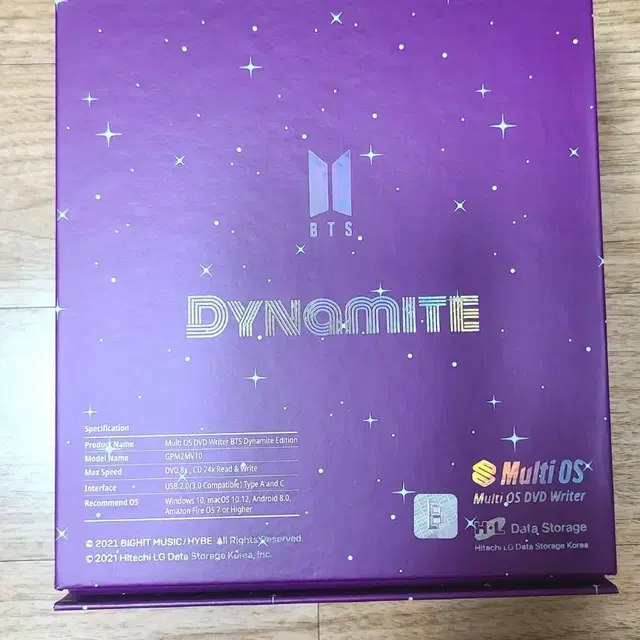 방탄 다이너마이트 디비디 라이터(BTS DVD writer) 플레이어