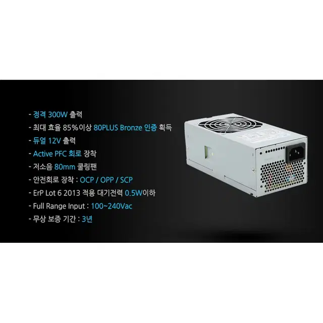 TFX 서버용 80plus 정격 300W 파워