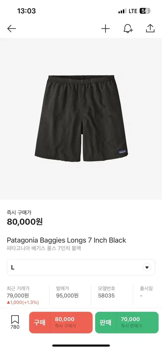 Patagonia Baggy Pants 7" Sells