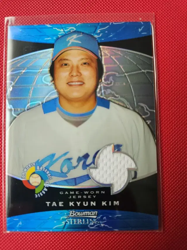 김태균 topps wbc blue refractor 저지 카드