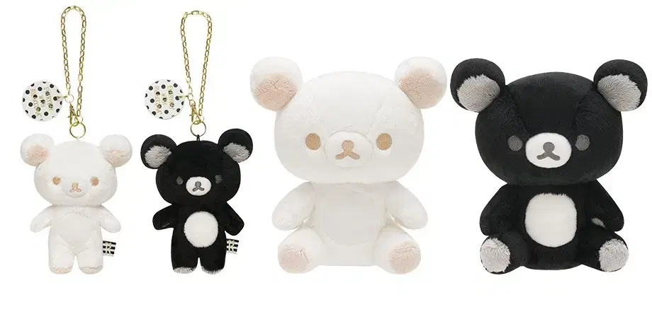 Monokuro Rilakkuma keyring doll Set *Rare*