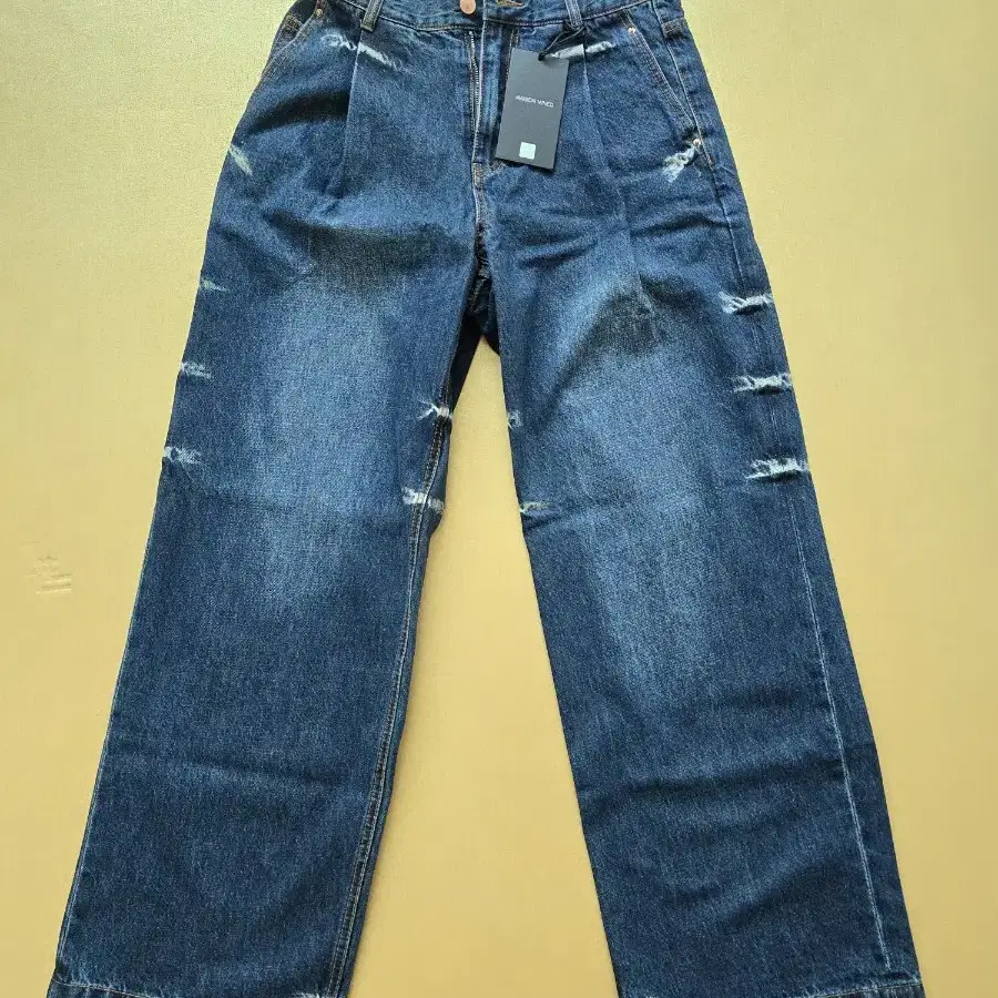 메종미네드 SWELL WIDE DENIM PANTS 46 새상품