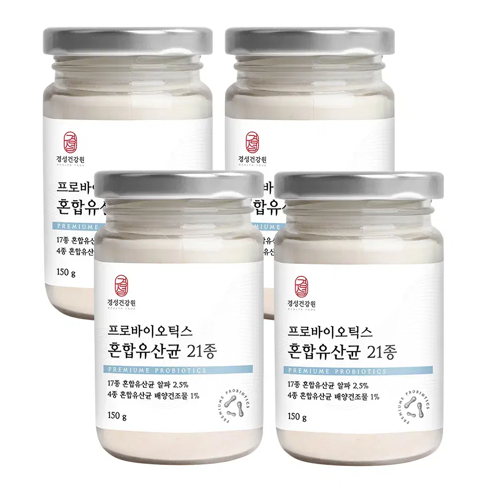 경성건강원 프로바이오틱스 혼합유산균 21종 150g(1통)x4개