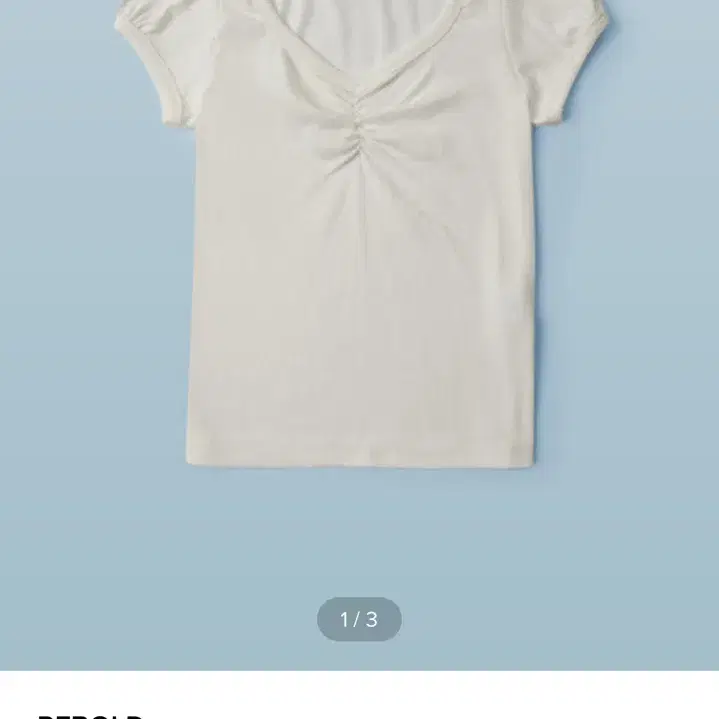 Rebold mini heart shirring T _ ivory