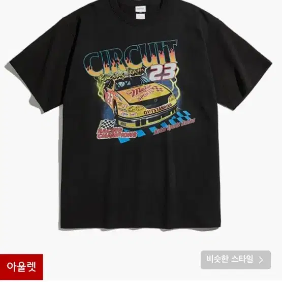 아웃스탠딩 MOT SERIES TEE (CIRCUIT)_BLACK