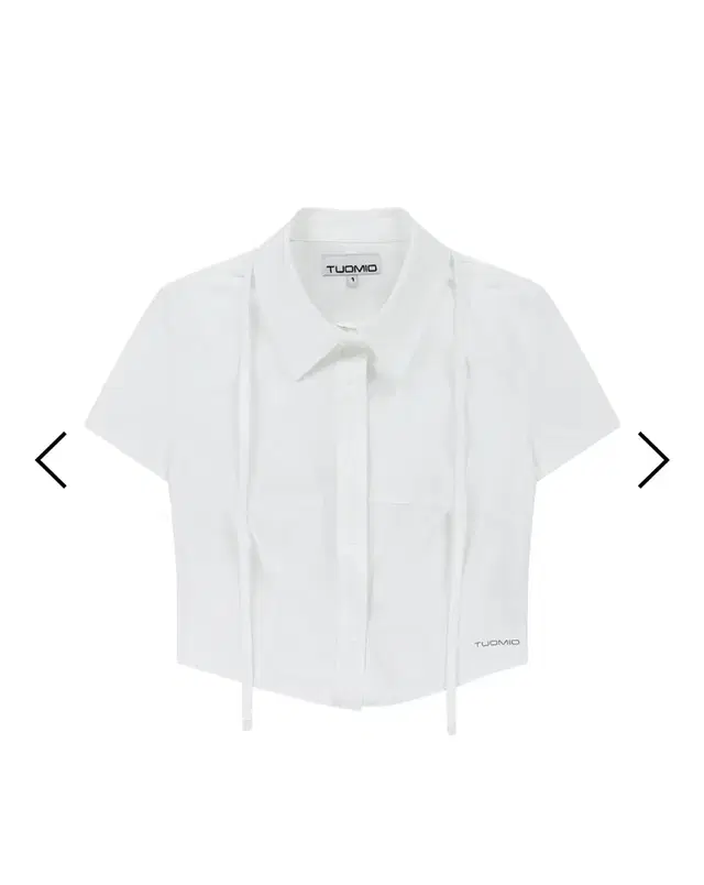 TUOMIO 뚜오미오 HALF SHIRTS W/ TIE [WHITE]