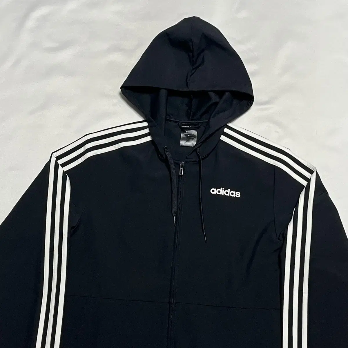 M Adidas Lettering Logo Black Windbreaker