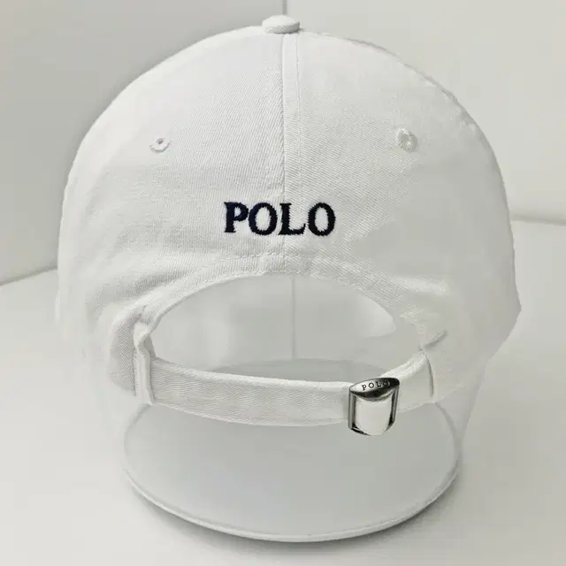 Polo 폴로 랄프로렌 코튼 치노 볼캡 모자 화이트/네이비포니