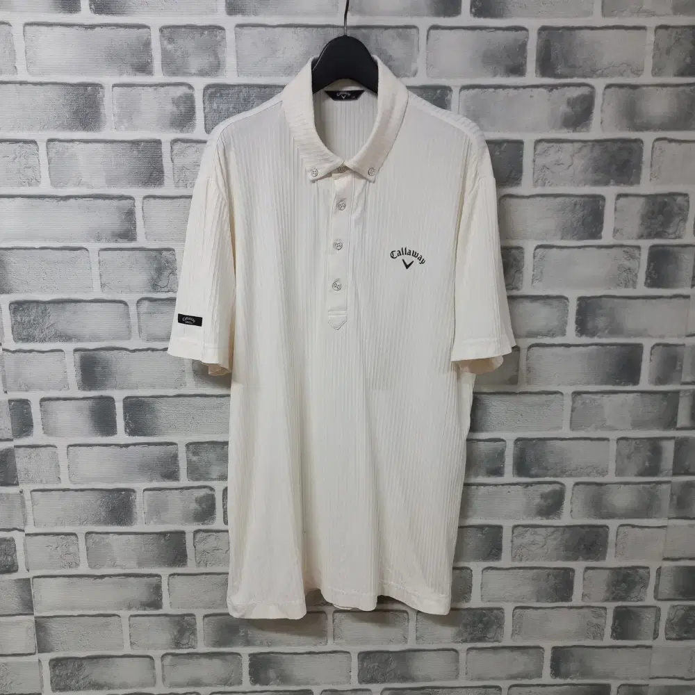 8-15/Callaway Ivory Stripe Vahn Short Sleeve Tee Men's