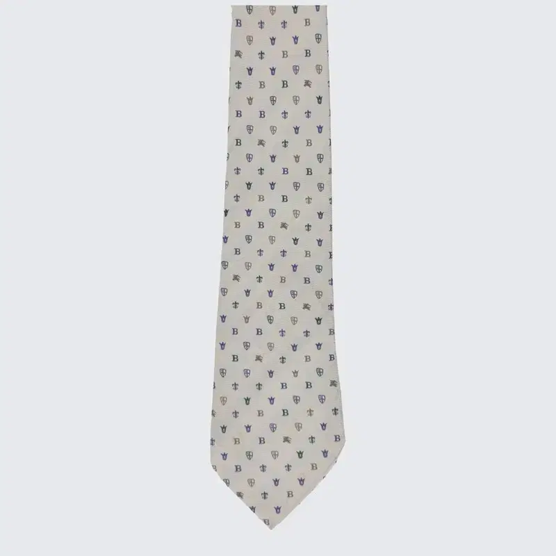 [Burberry Black Label] Patterned Tie Silk Dog Vintage Classic A23854