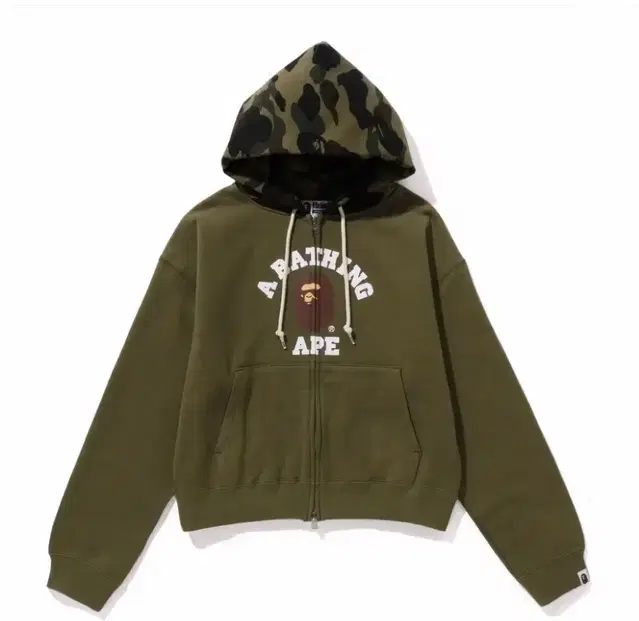 Bape 베이프 퍼스트 카모 컬리지 후드집업 녹색 카키 녹계