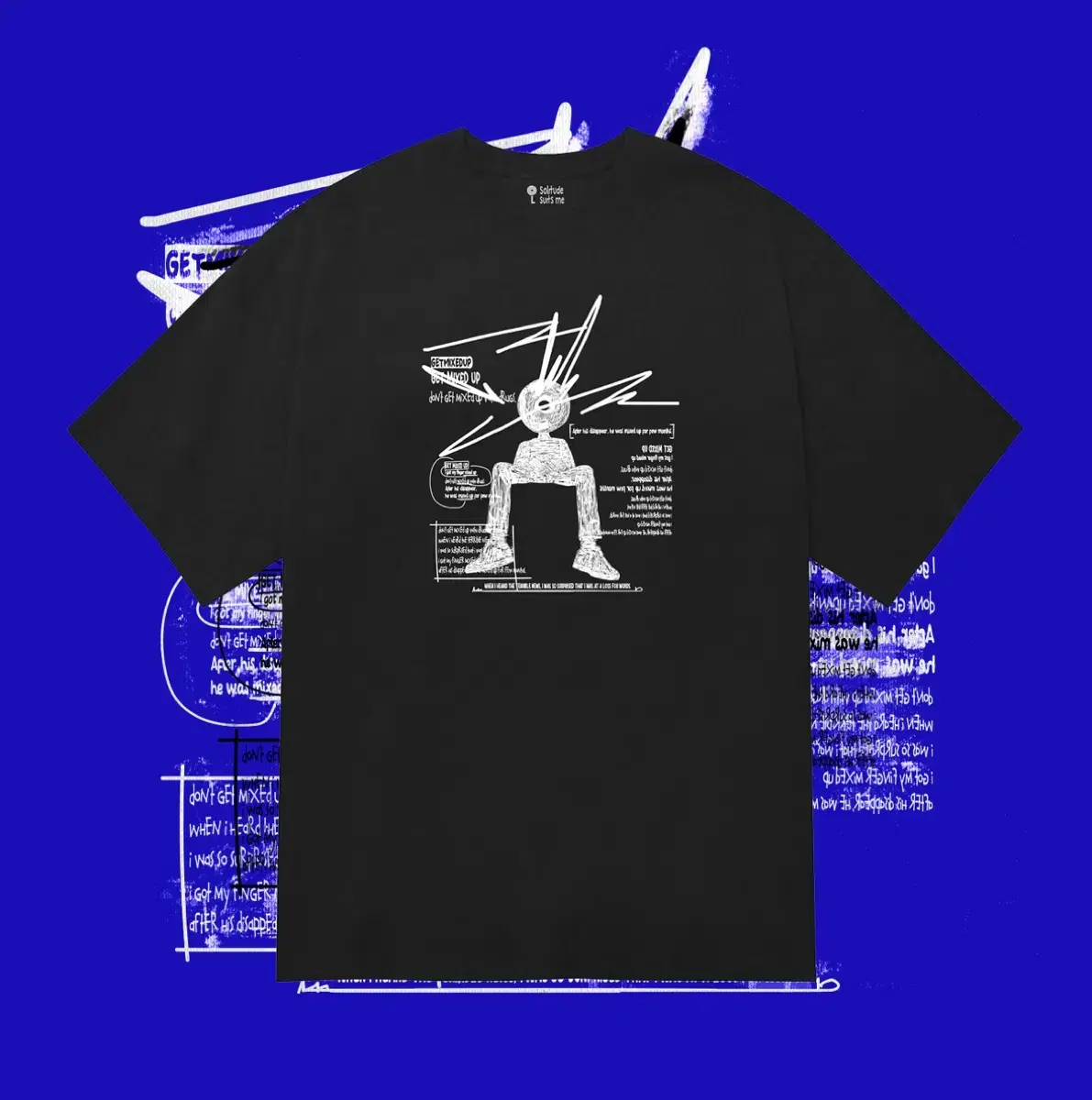 노코노코 :: mixed up t-shirts blk