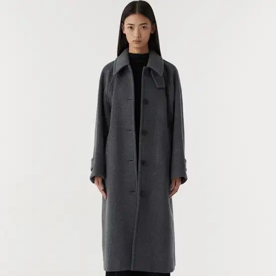 이아 eaah wool balmacaan coat 코트 차콜 s