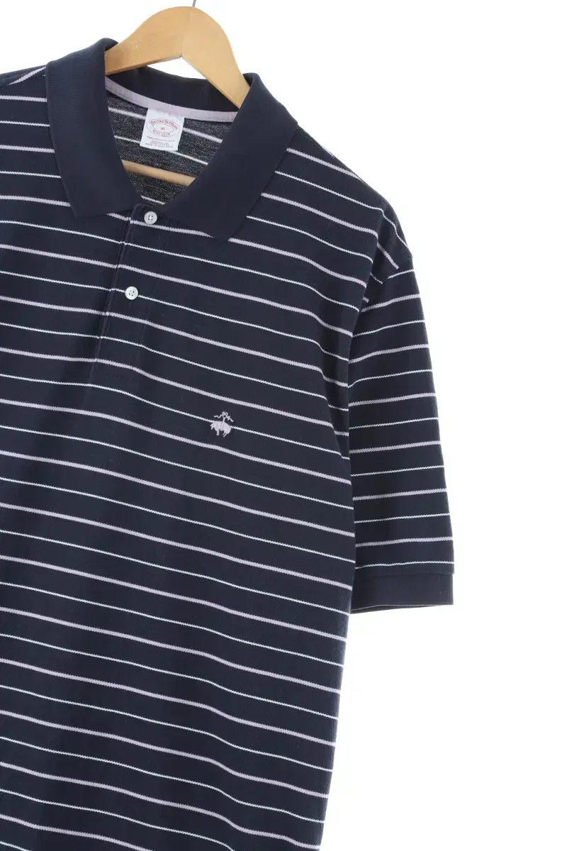 (XL) Brooks Brothers Short Sleeve kara T-Shirt Striped Navy Pak-E6FB