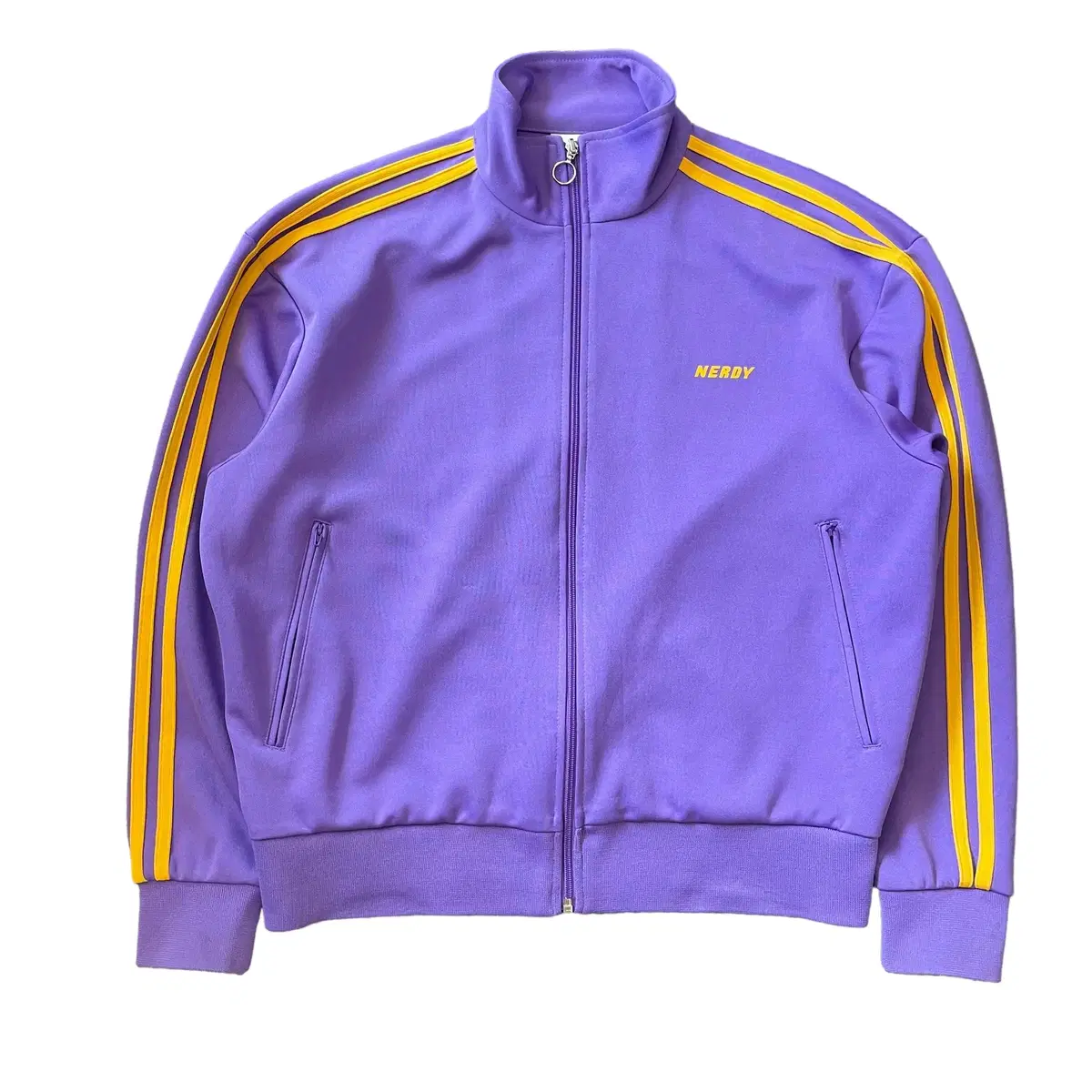 Navy Purple Jersey Track Top Jacket S