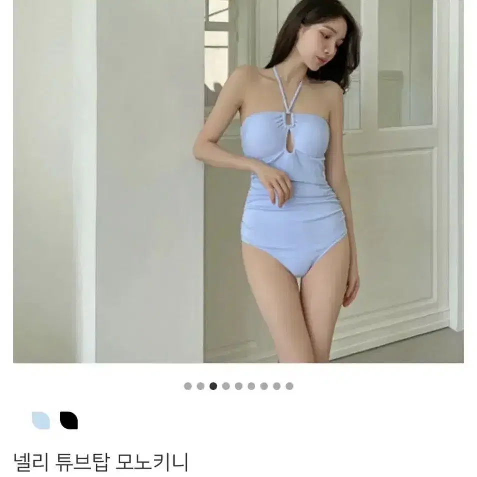 모노키니 파스텔 튜브탑 홀터넥 투웨이 비키니 수영복